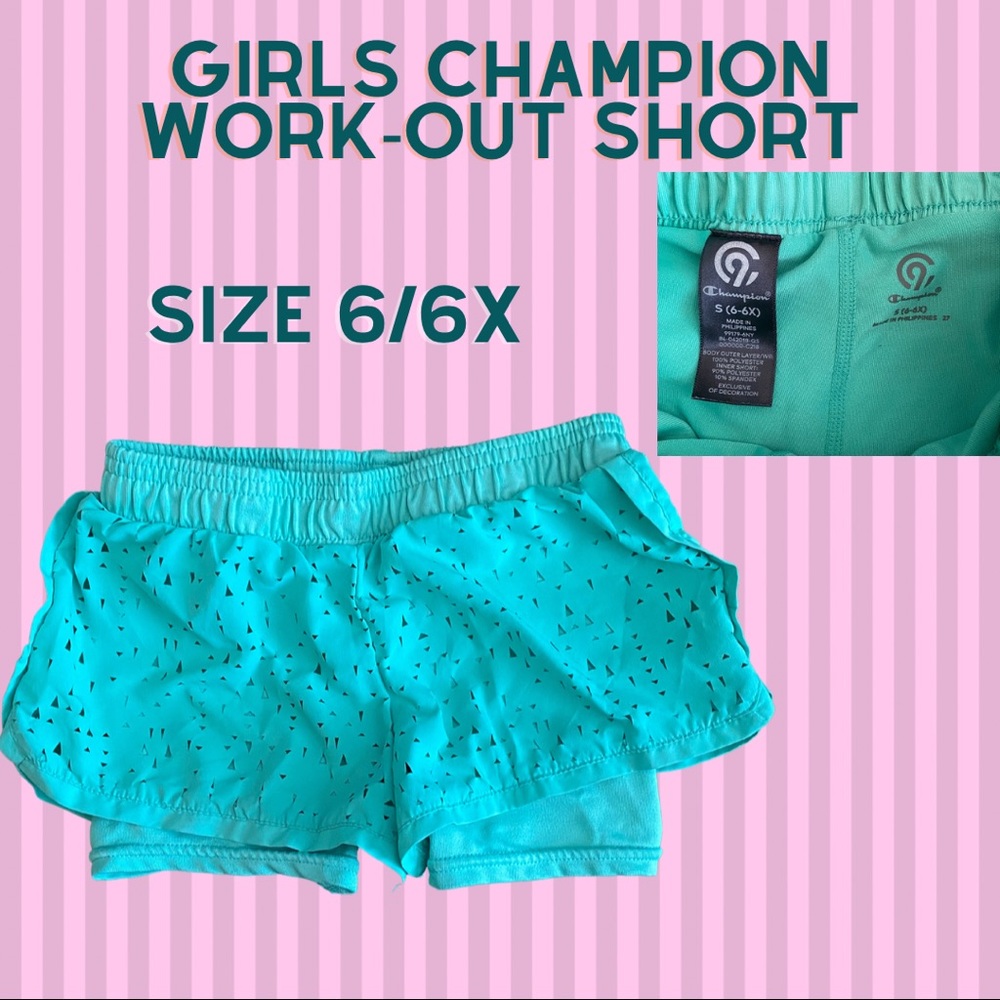 Girls Champion active workout shorts size 6/6x